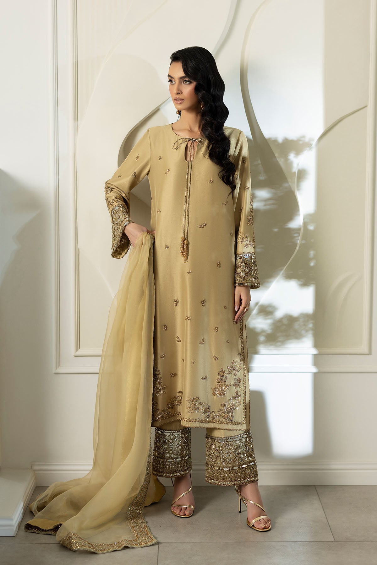 Erum Khan | Elan Formals | Desert Gold