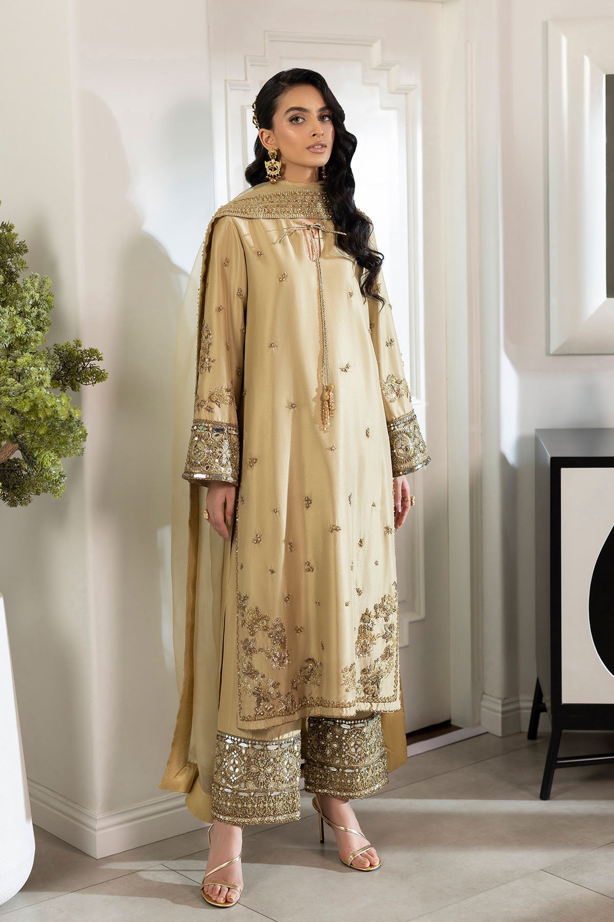 Erum Khan | Elan Formals | Desert Gold