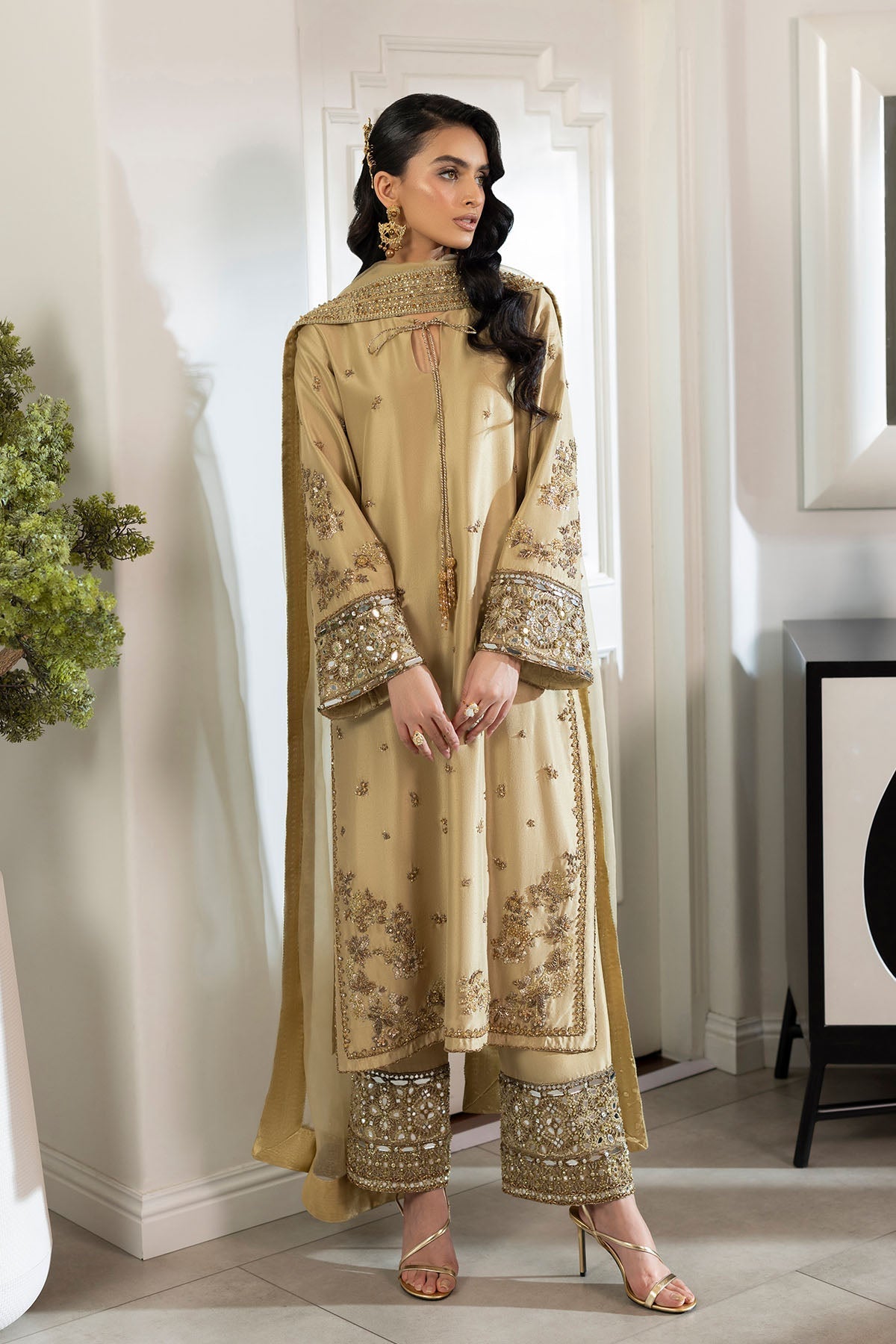 Erum Khan | Elan Formals | Desert Gold