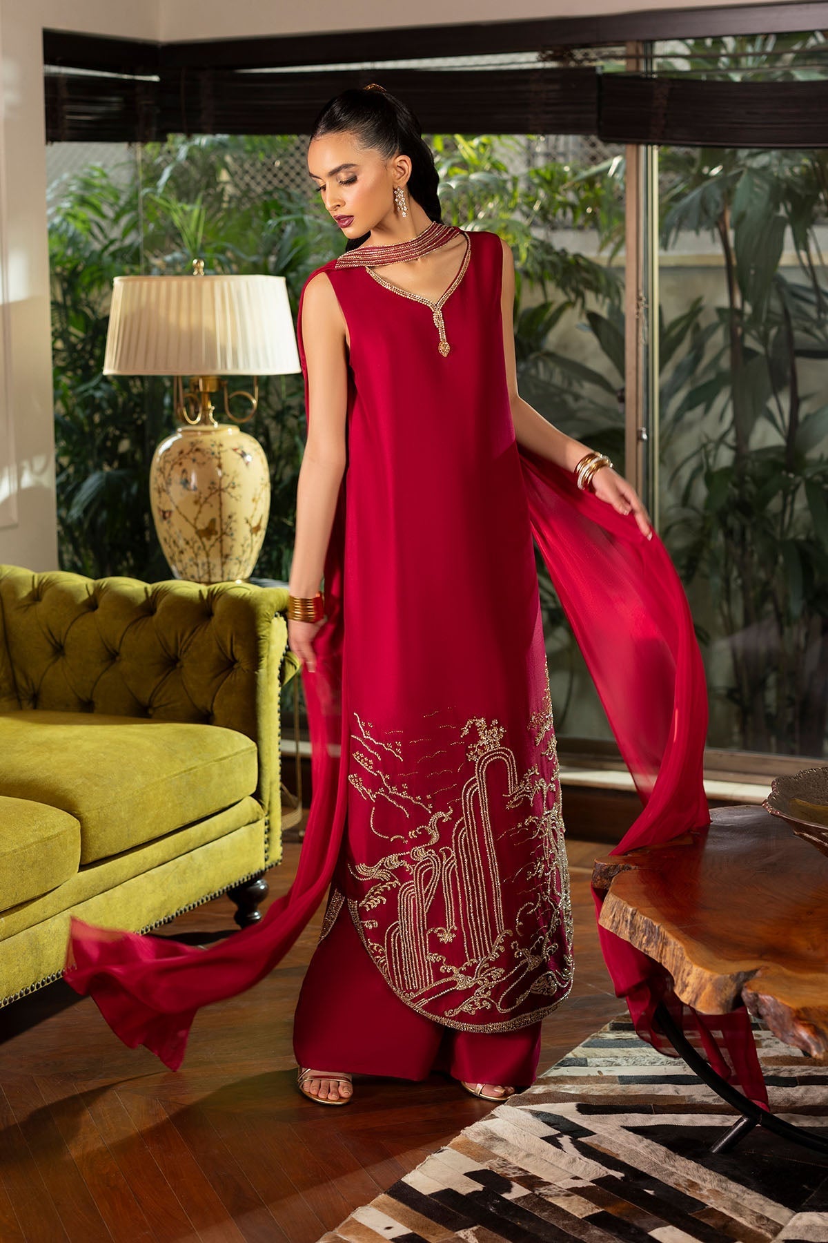 Erum Khan | Elan Formals |Crimson Reverie