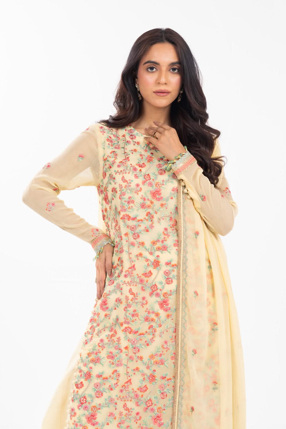 AlKaram | Festive Summer 25 | FC-21I-25-Yellow