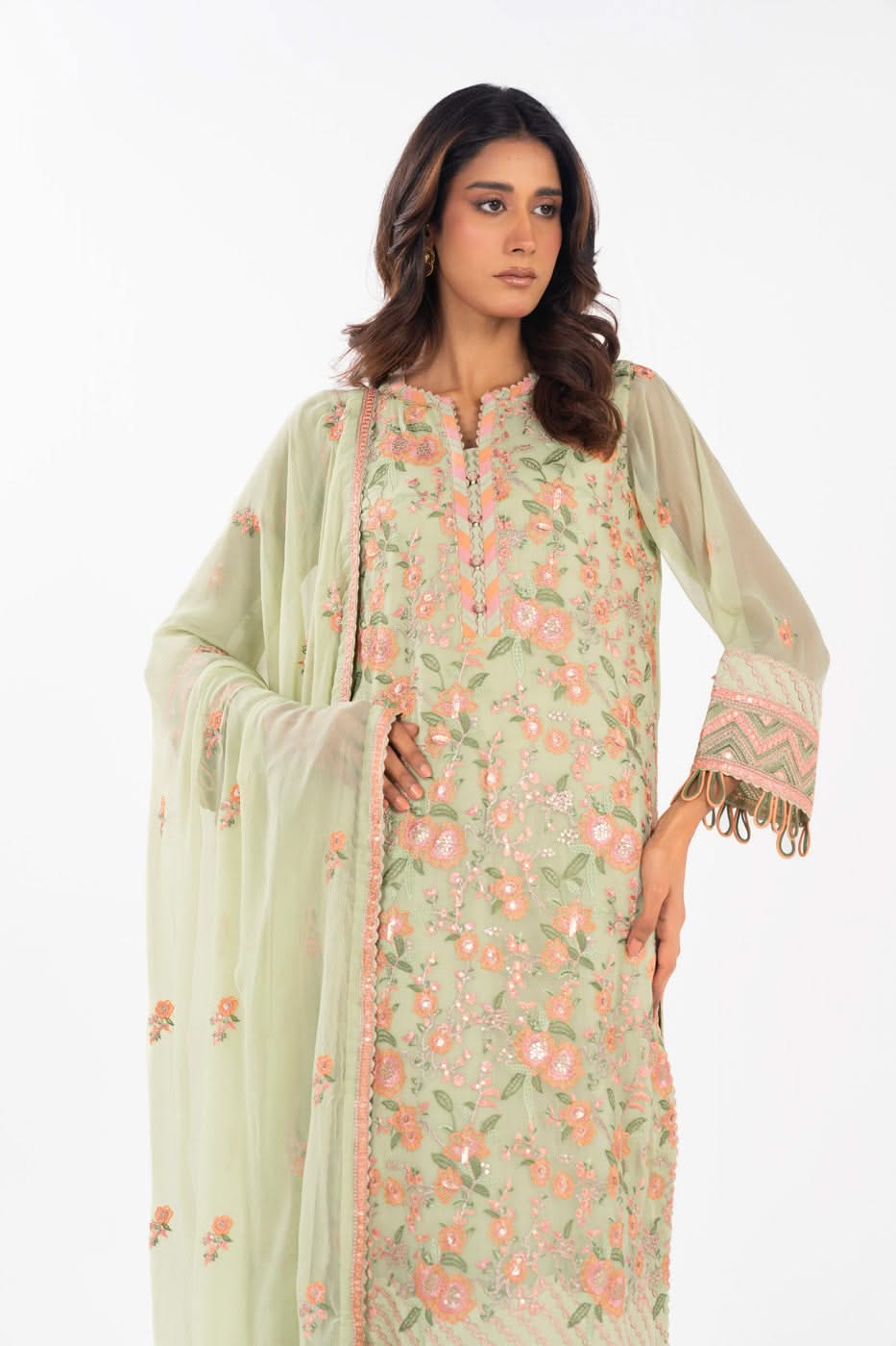 AlKaram | Festive Summer 25 | FC-22I-25-Pistachio