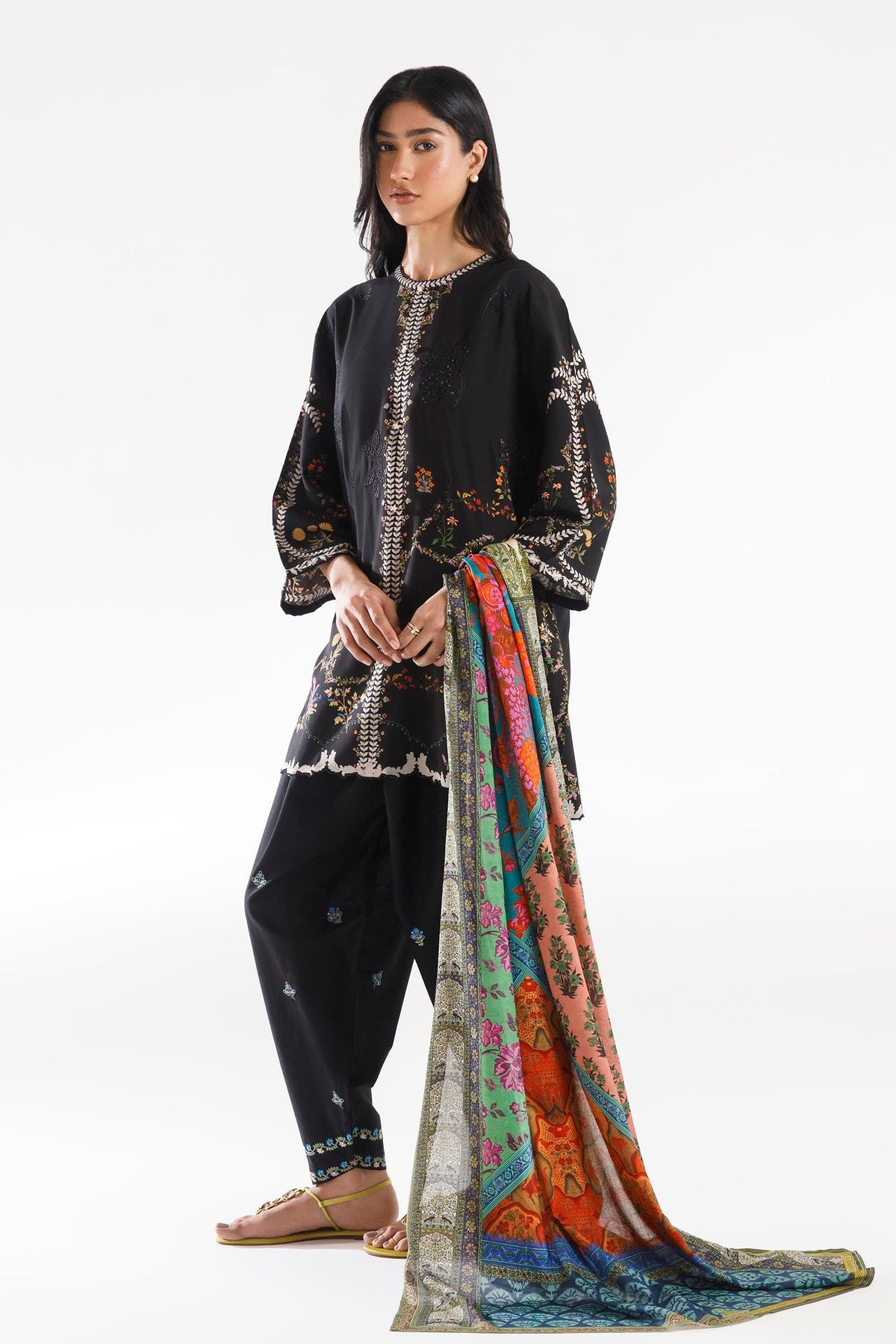 Sana Safinaz | Luxury Pret | Muzlin Linen Suit FW25MUZ015BP3