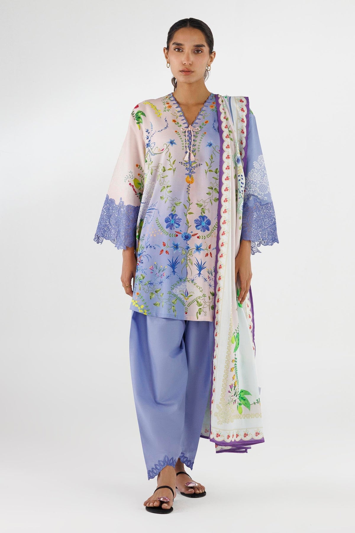 Sana Safinaz | Luxury Pret | Muzlin Linen Suit FW25MUZ017BP3