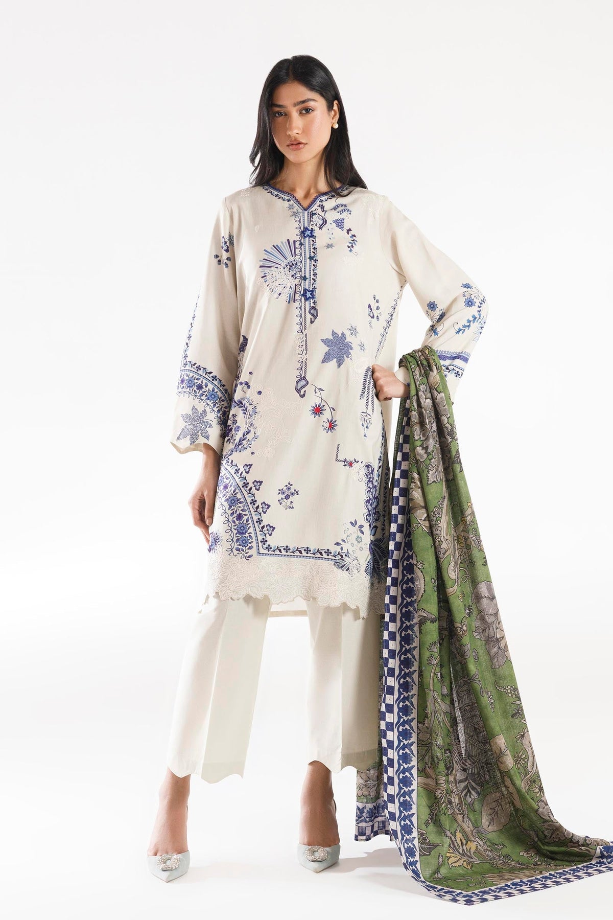 Sana Safinaz | Luxury Pret | Muzlin Linen Suit FW25MUZ020BP3
