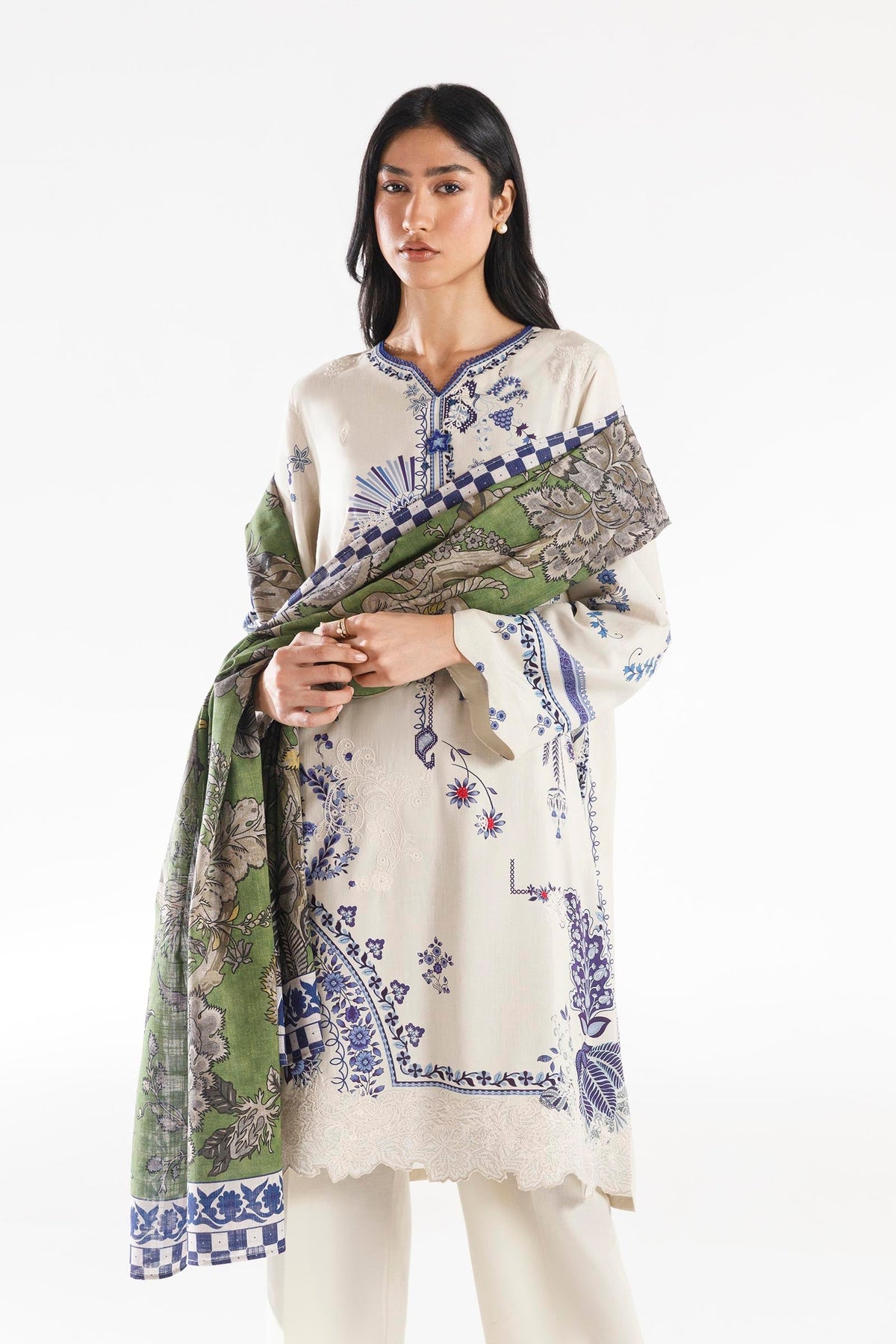 Sana Safinaz | Luxury Pret | Muzlin Linen Suit FW25MUZ020BP3