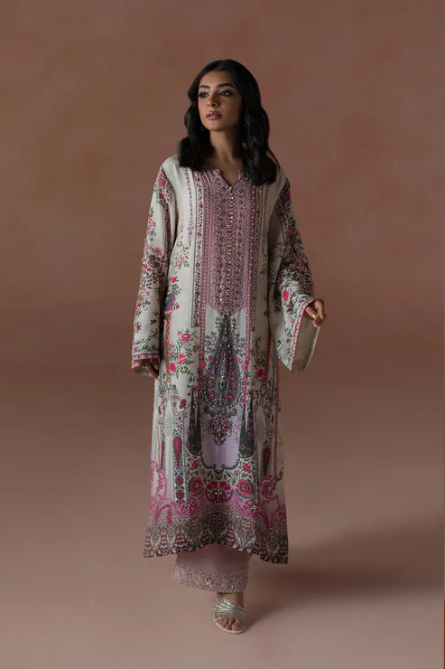 Ammara Khan | Flo 25 | Raspberry Cooler Long shirt Set (D-05)