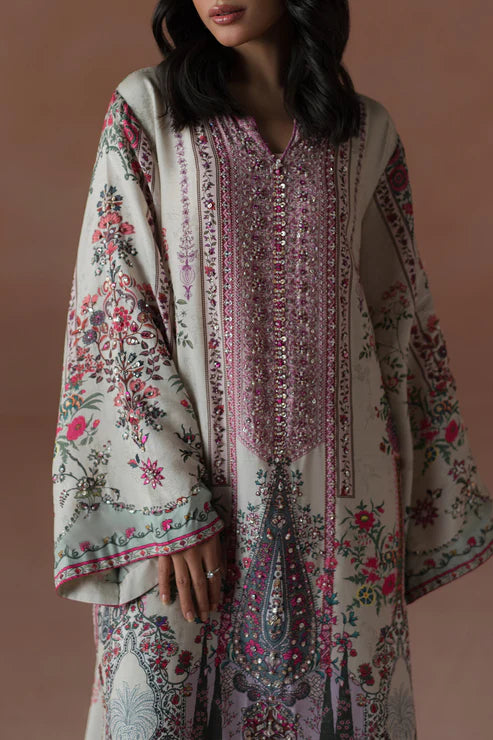 Ammara Khan | Flo 25 | Raspberry Cooler Long shirt Set (D-05)