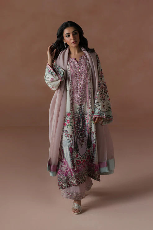Ammara Khan | Flo 25 | Raspberry Cooler Long shirt Set (D-05)