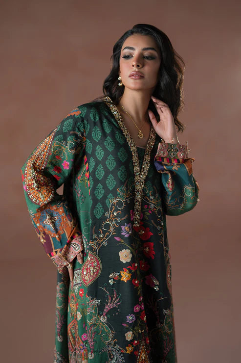 Ammara Khan | Flo 25 | Forest Floral Tassel Kaftan Set (D-06)