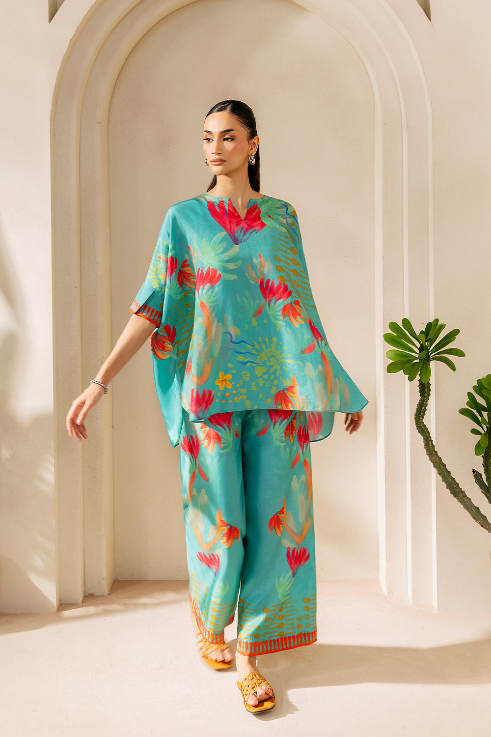 Saira Rizwan | Silk Coords 25 | SUNSET SAMBA - SRSP-25-03