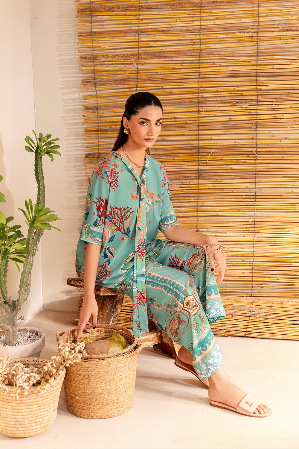 Saira Rizwan | Silk Coords 25 | COASTAL CHARM - SRSP-25-01