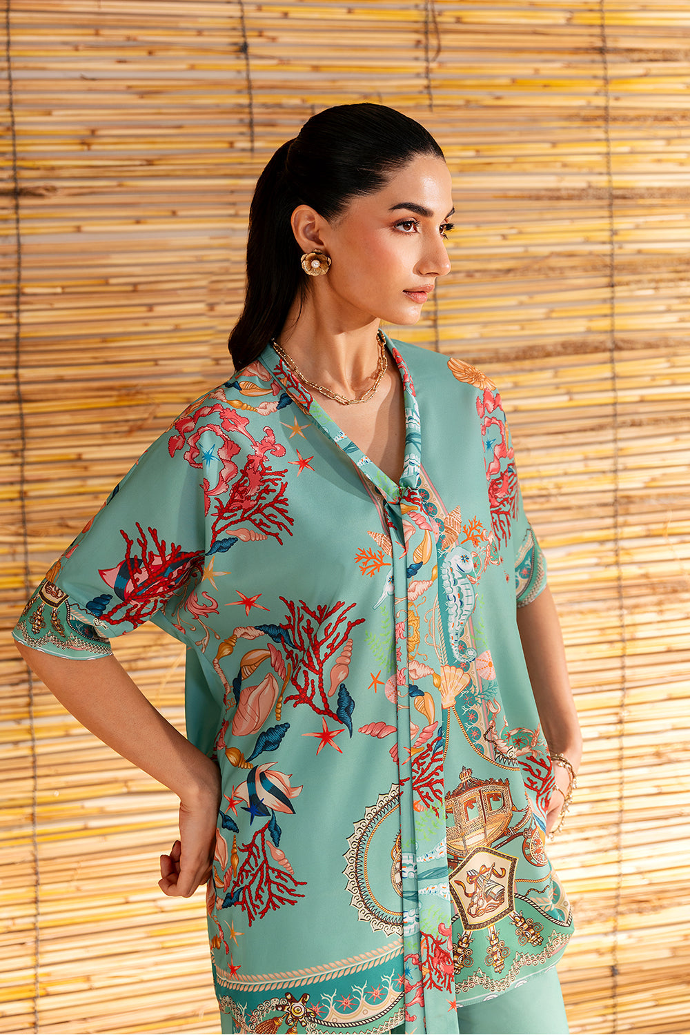 Saira Rizwan | Silk Coords 25 | COASTAL CHARM - SRSP-25-01