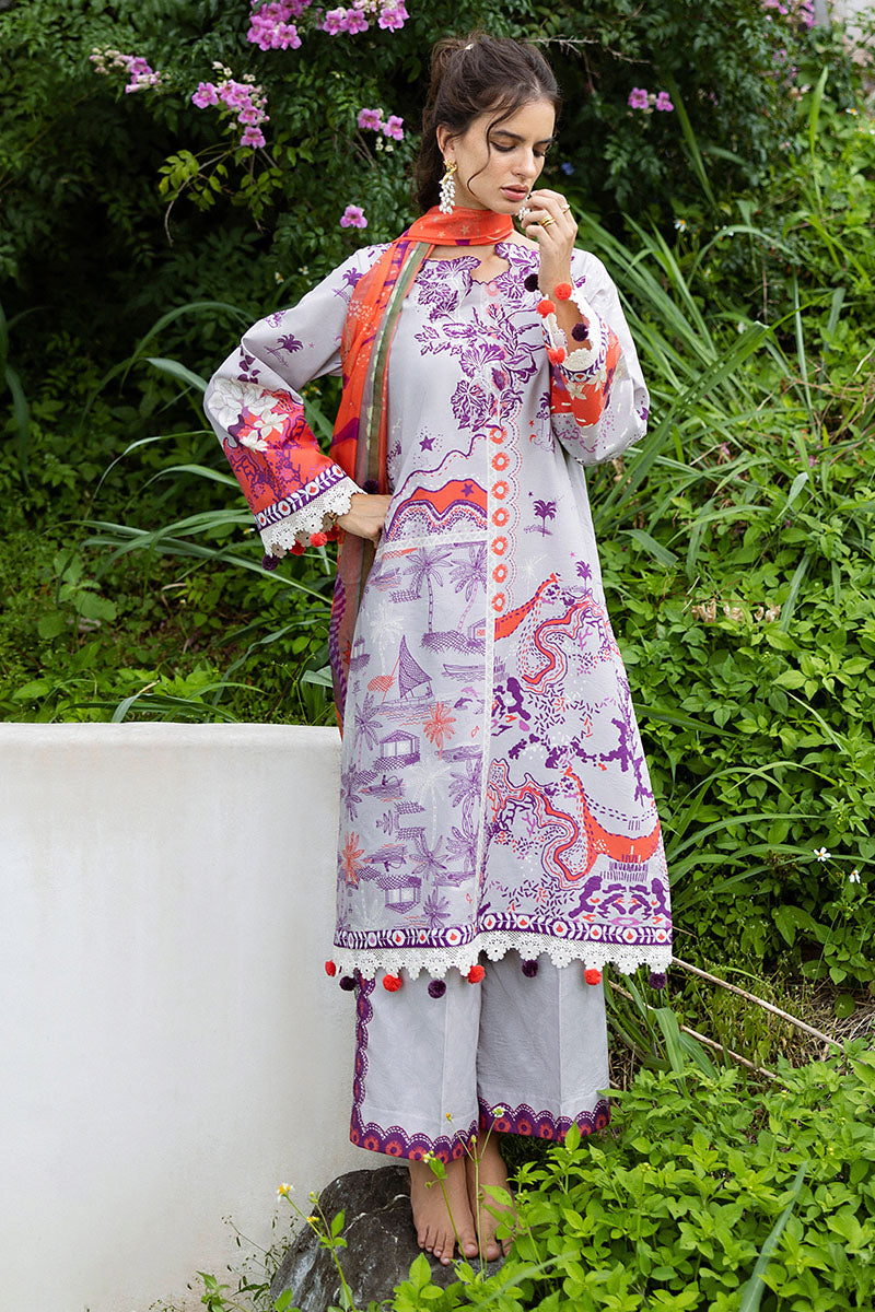 Mushq | Mirasol Printed Cambric | Luna Plata