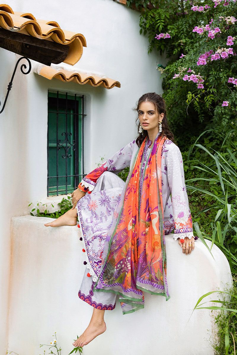 Mushq | Mirasol Printed Cambric | Luna Plata