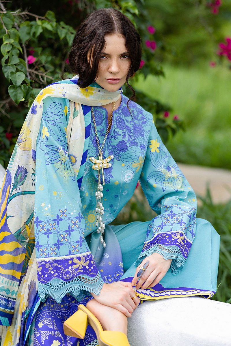 Mushq | Mirasol Printed Cambric | Mar Azul