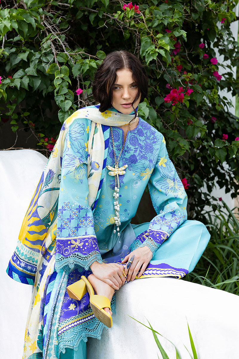 Mushq | Mirasol Printed Cambric | Mar Azul