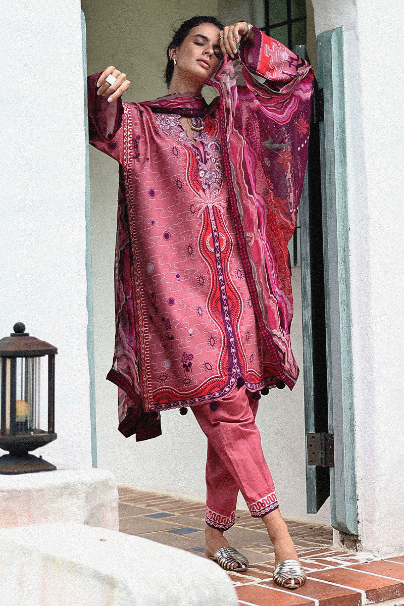 Mushq | Mirasol Printed Cambric | Coral Mar