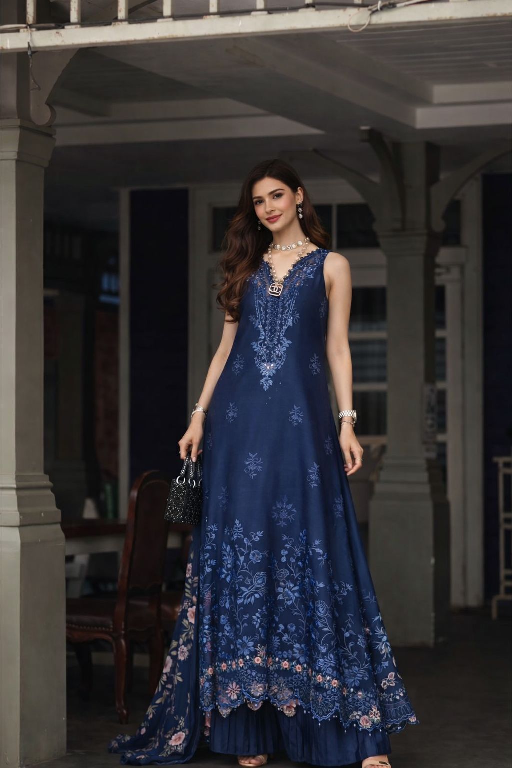 Noor by Saadia Asad | Eid Luxe Chikankari 26 | D11 - Sapphire Blue