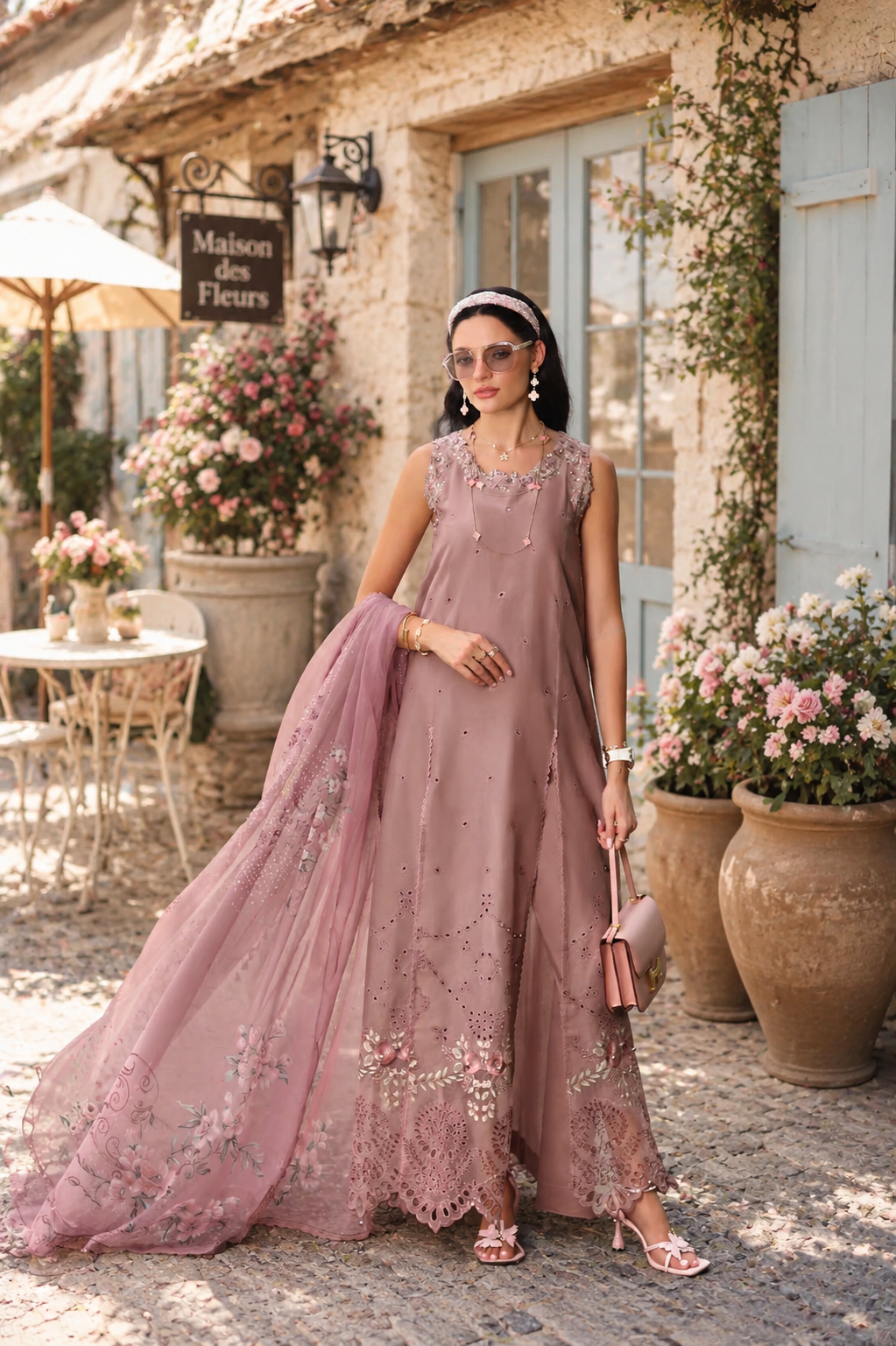 Noor by Saadia Asad | Noor Eid Printskhas 26 | D3 – Rose Éclat