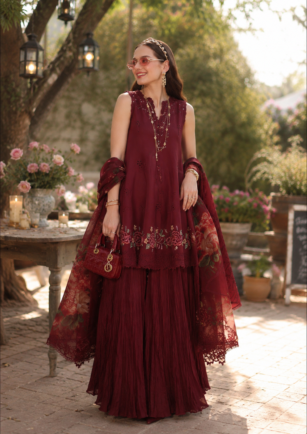 Noor by Saadia Asad | Noor Eid Printskhas 26 | D14 – Ruby Royale