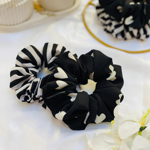 Hearts - Printed Scrunchie - 1 piece - Miss Scrunchie