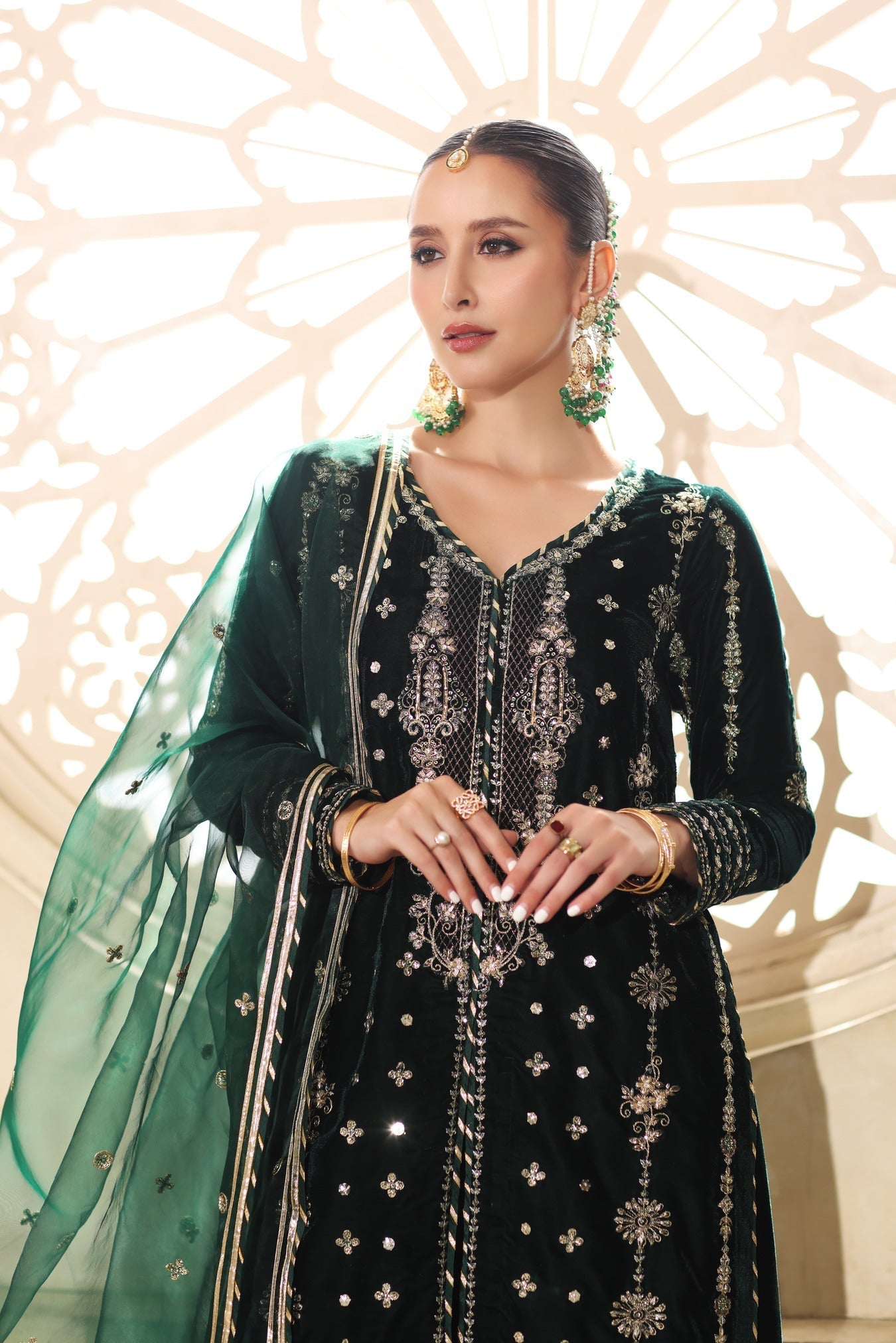 Noor by Saadia Asad | Handcrafted Velvet 25 |Zamurrud