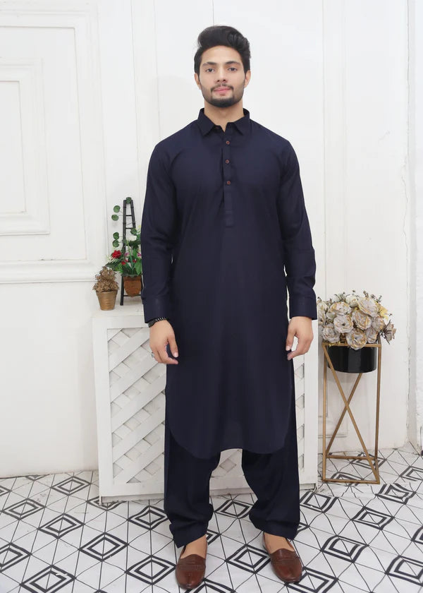 Navy Blue Shalwar Kameez - Dress Designers