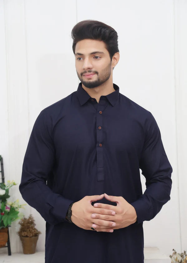Navy Blue Shalwar Kameez - Dress Designers