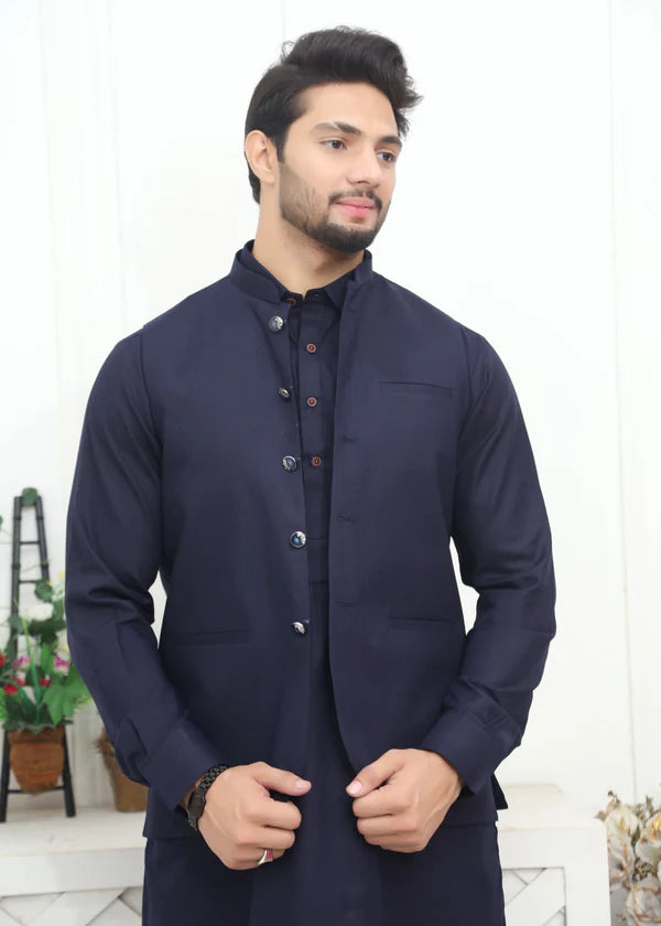 Navy Blue Shalwar Kameez - Dress Designers