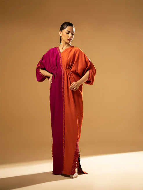 Fozia Khalid | Eid Edit 24 | Split-Tone Kaftan