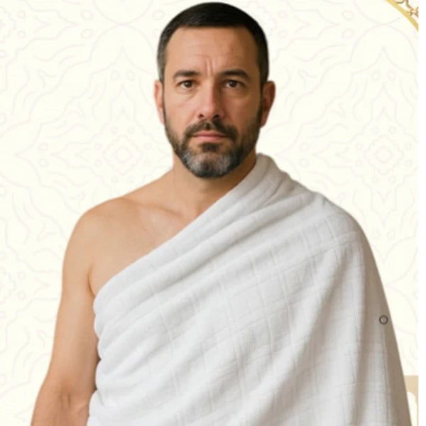 LUXURY TOWEL IHRAM FOR HAJ AND UMRAH - The Shawl Club  ID: IXO7942
