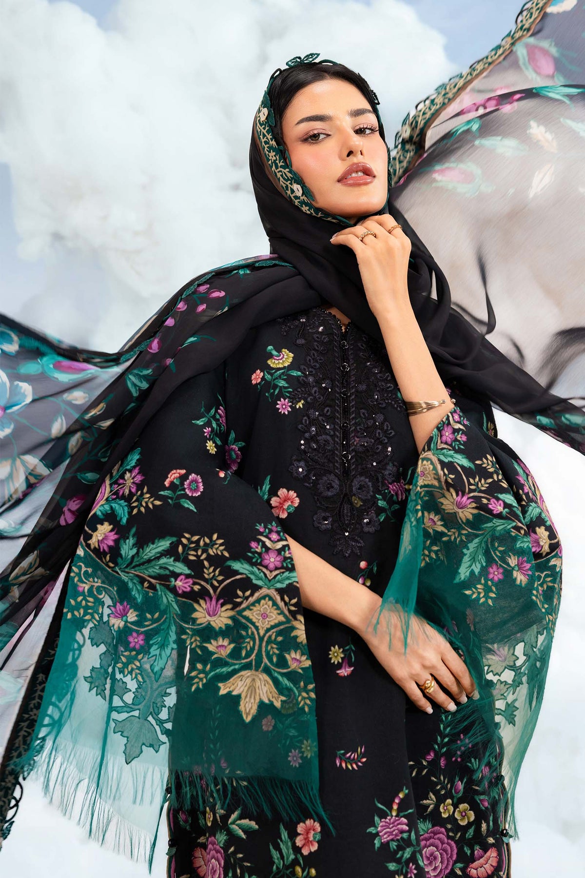Maria B | M Basics Dreamscape Eid Lawn | MB-CUSV14-01B