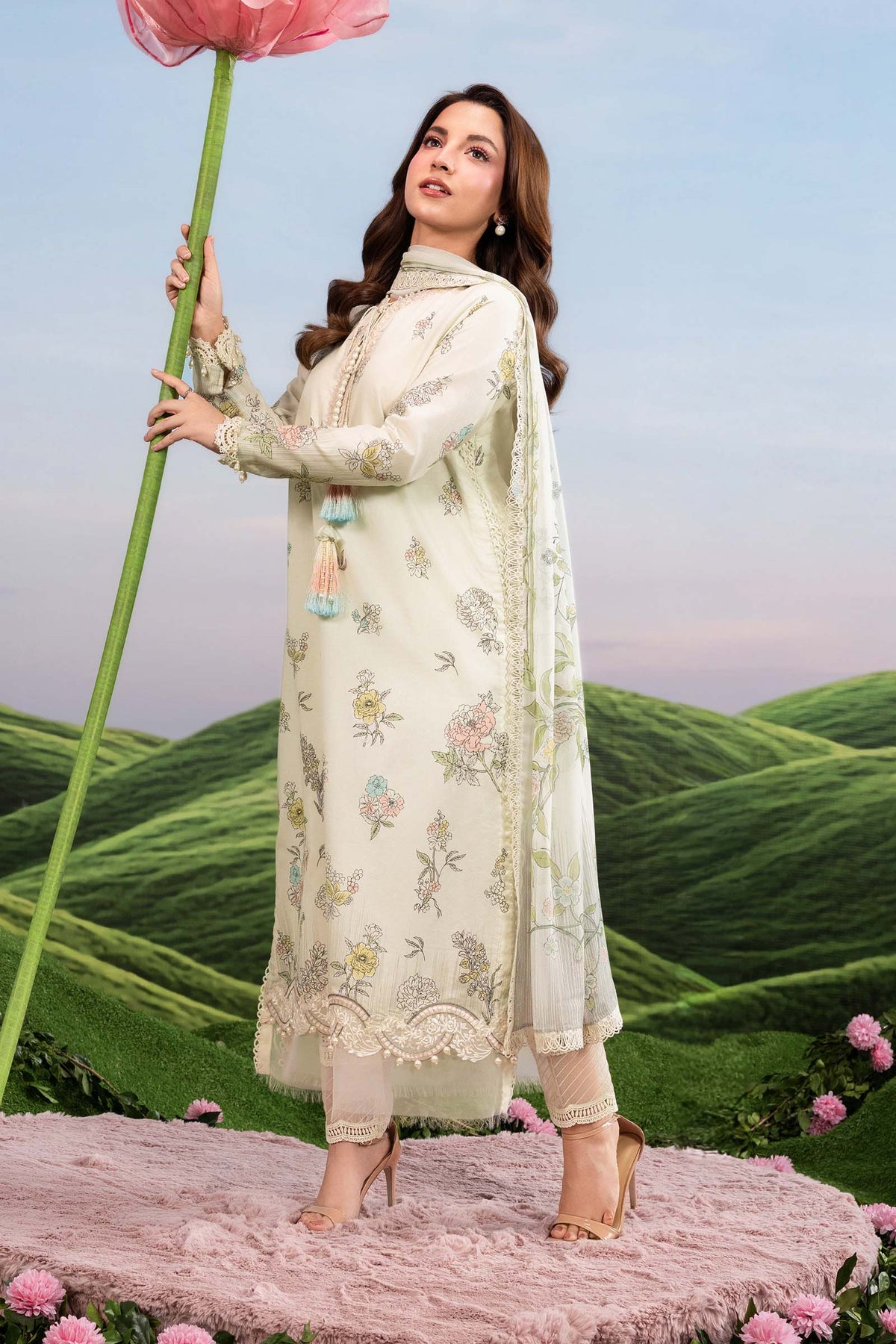Maria B | M Basics Dreamscape Eid Lawn | MB-CUSV14-02A