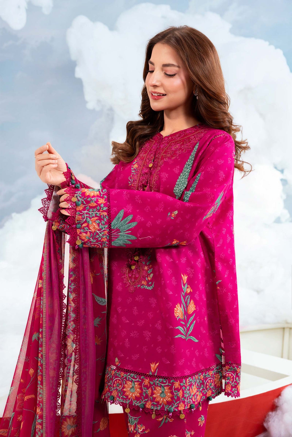 Maria B | M Basics Dreamscape Eid Lawn | MB-CUSV14-03B