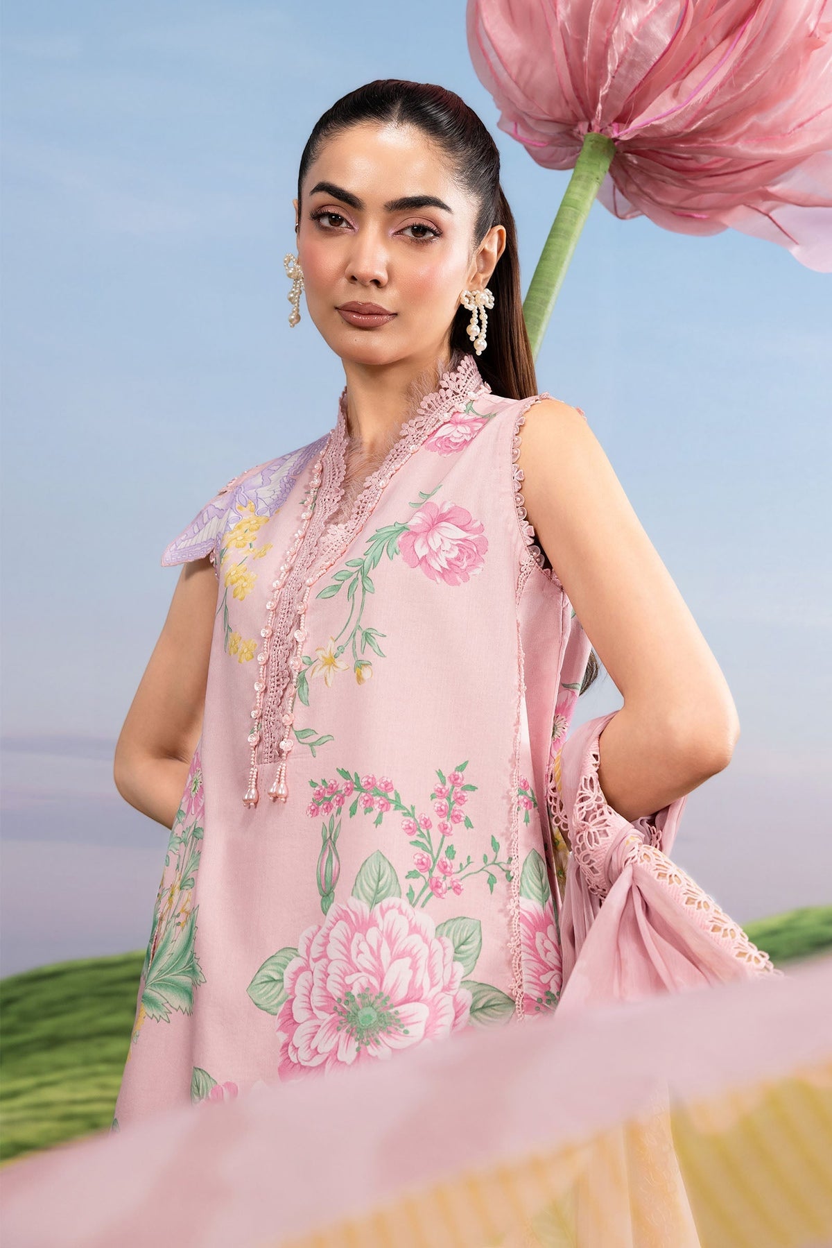 Maria B | M Basics Dreamscape Eid Lawn | MB-CUSV14-04A