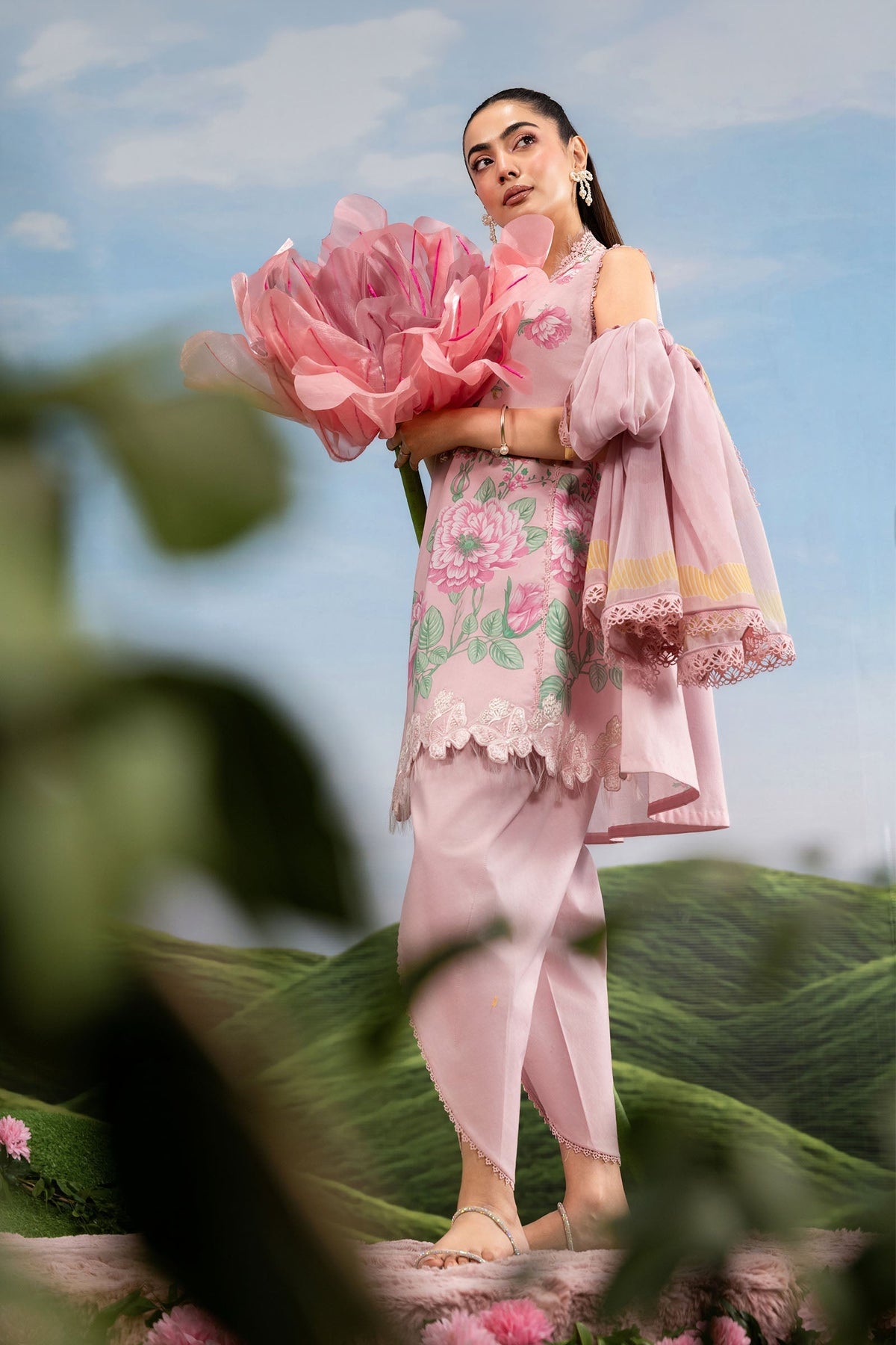 Maria B | M Basics Dreamscape Eid Lawn | MB-CUSV14-04A