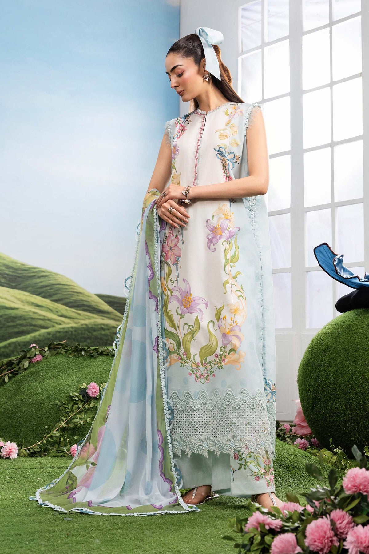 Maria B | M Basics Dreamscape Eid Lawn | MB-CUSV14-06A