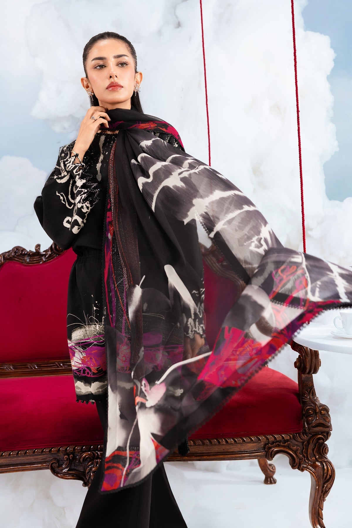 Maria B | M Basics Dreamscape Eid Lawn | MB-CUSV14-06A