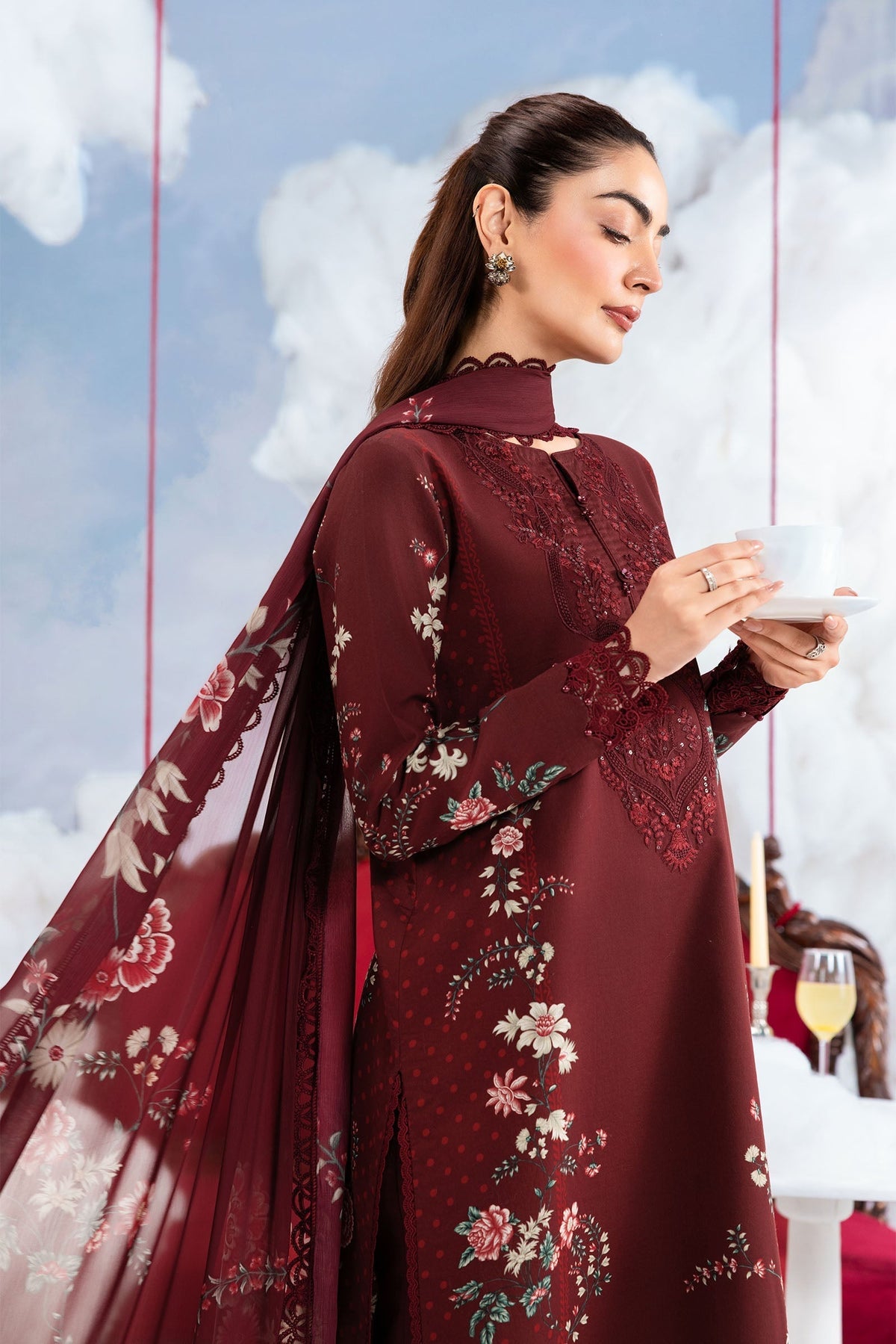 Maria B | M Basics Dreamscape Eid Lawn | MB-CUSV14-07A