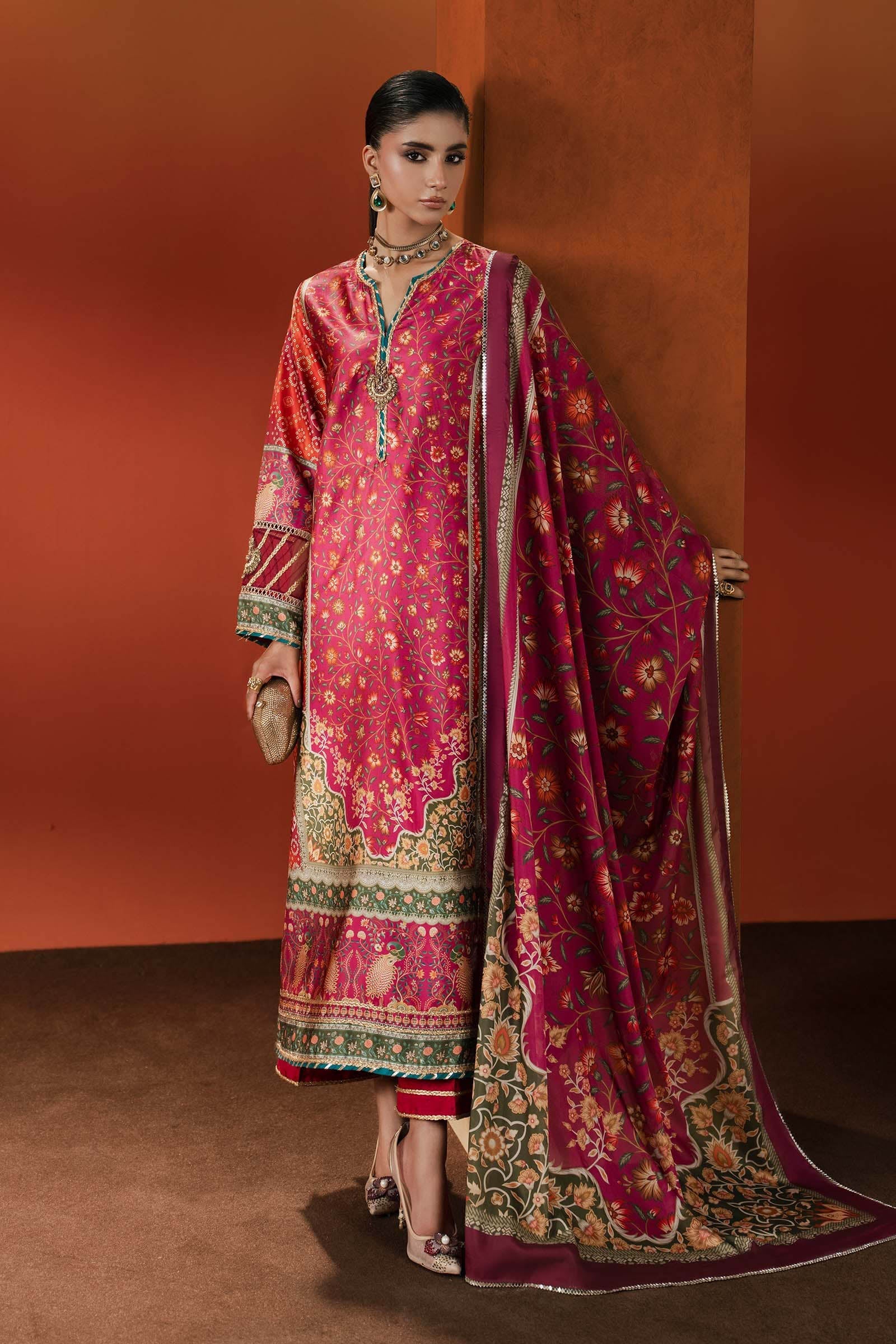 Maria B | Silk Prints | Satin Silk Suit SS-01