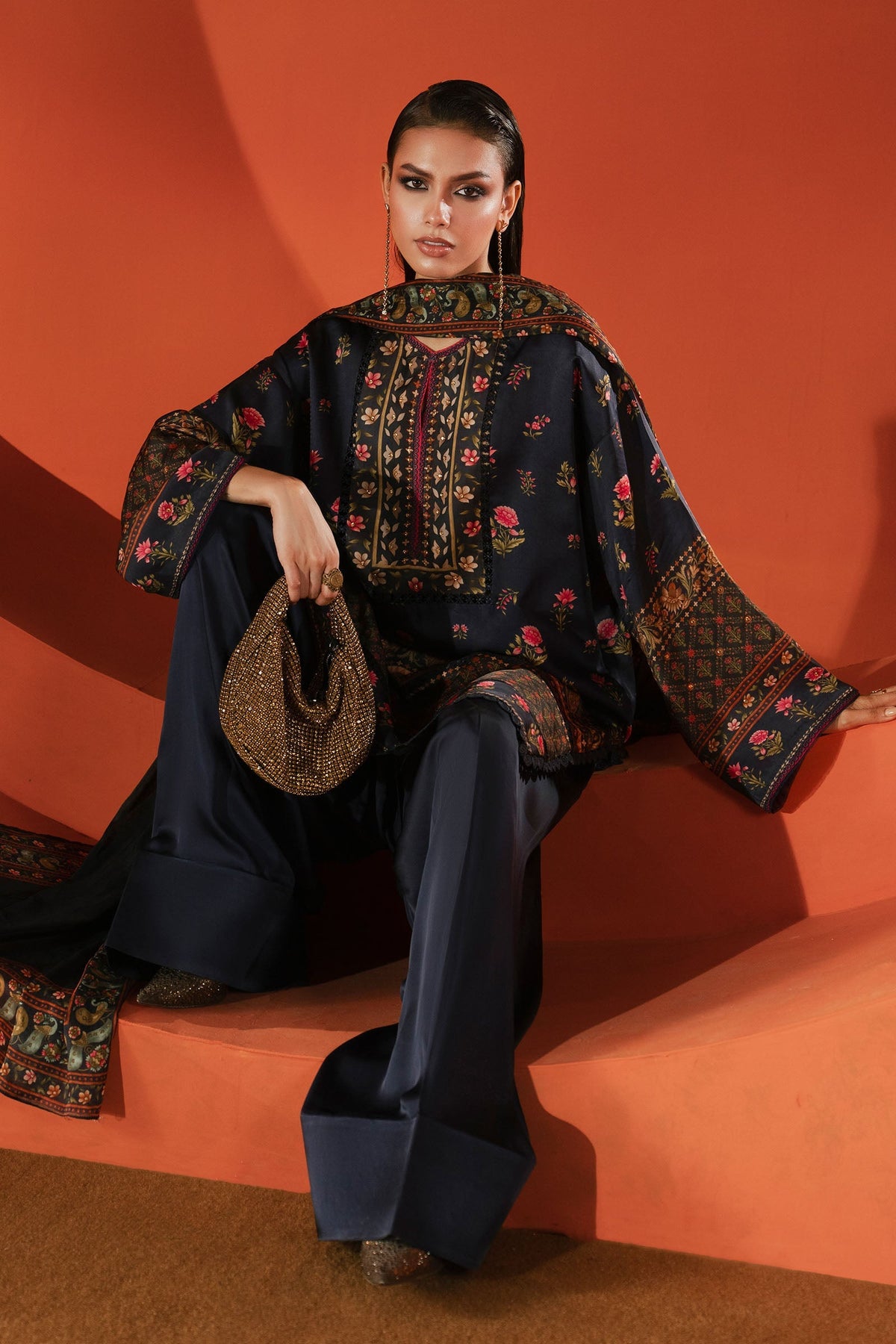 Maria B | Luxury Pret Pre Fall | MPS-EF26-07R1-Blue