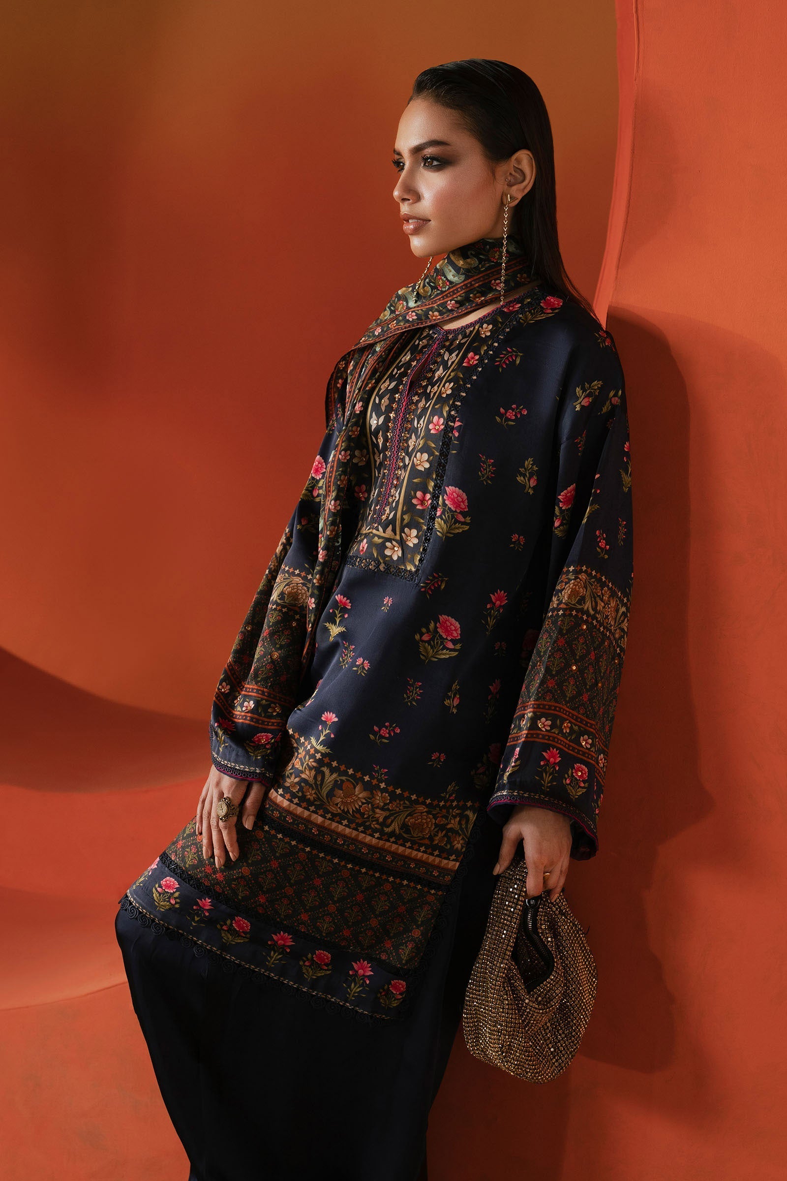 Maria B | Silk Prints | Satin Silk Suit SS-05