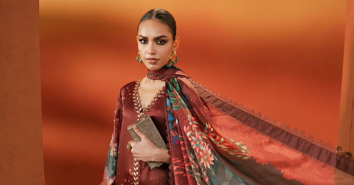 Maria B | Luxury Pret Pre Fall | MPS-EF26-08R1-Maroon