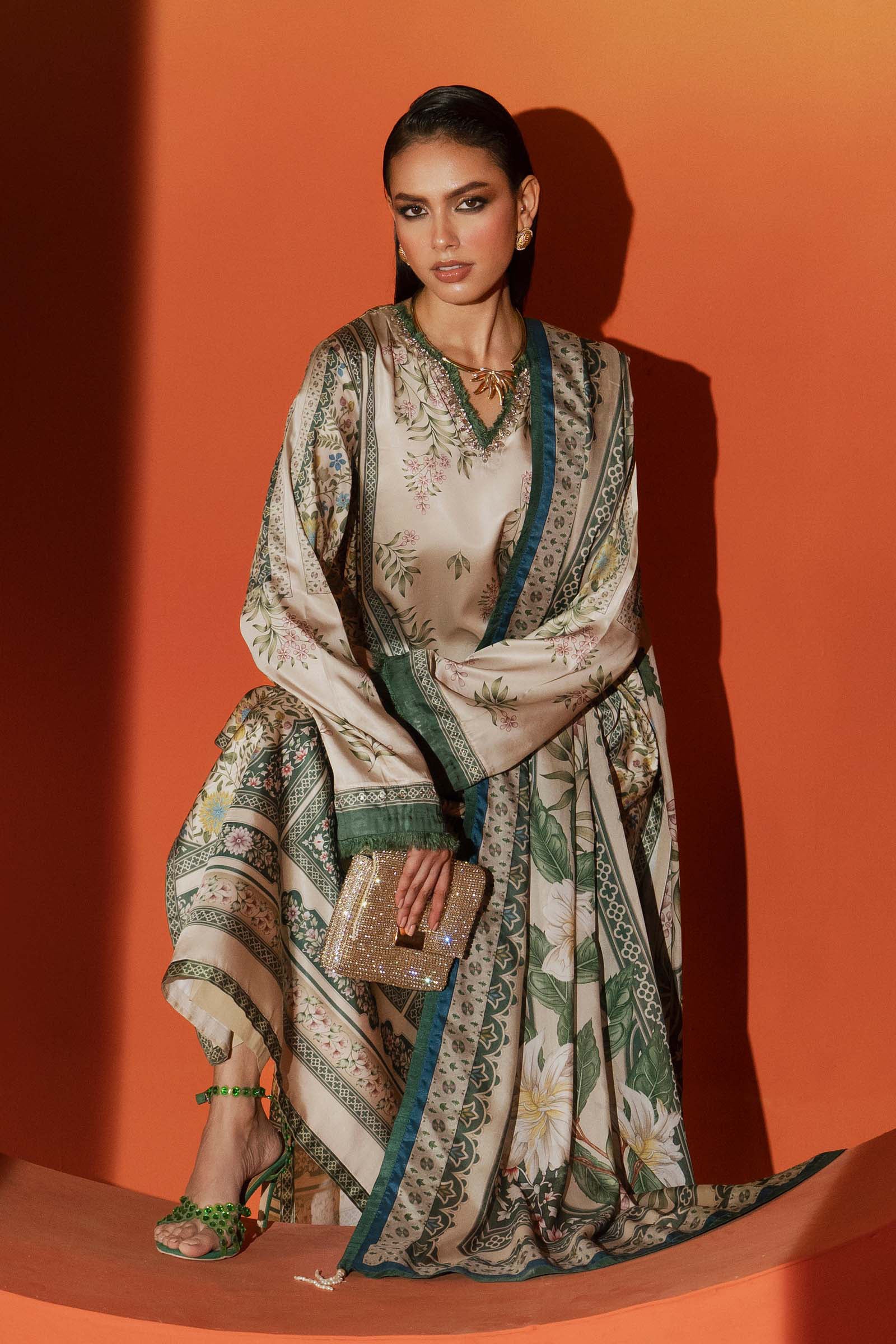 Maria B | Silk Prints | Satin Silk Suit SS-06