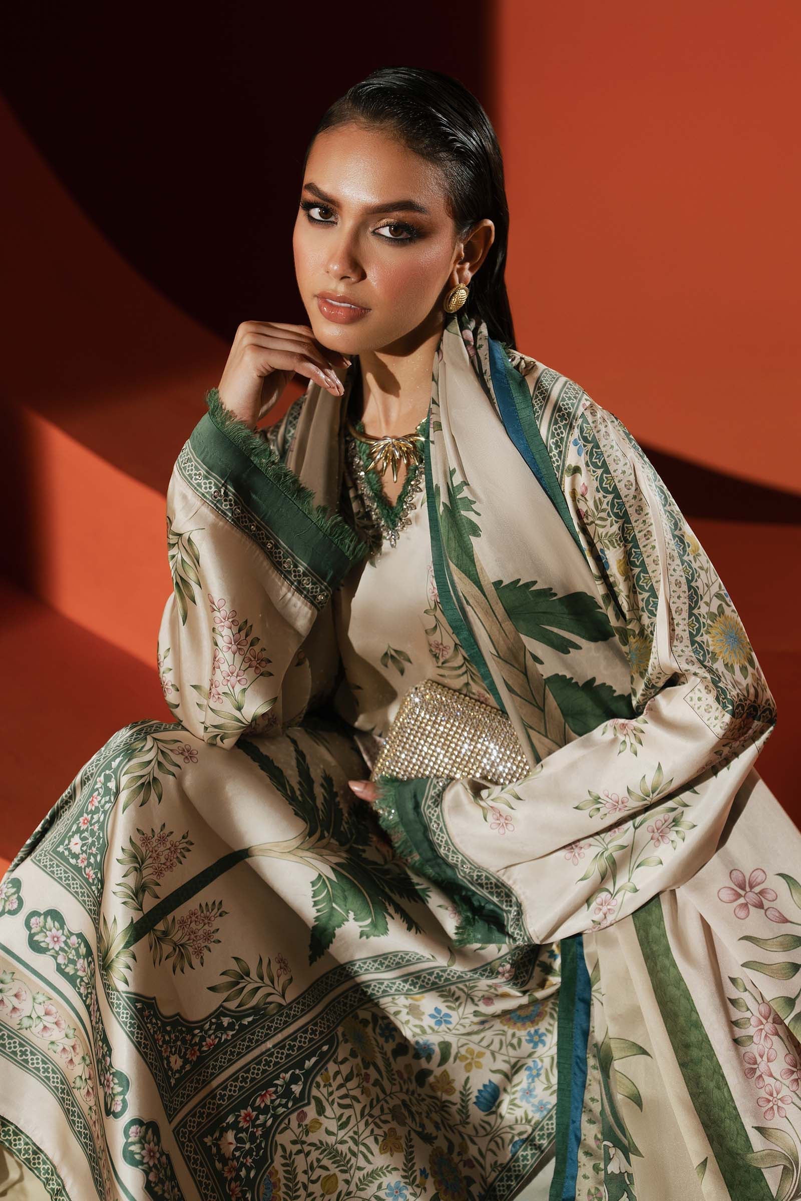 Maria B | Silk Prints | Satin Silk Suit SS-06