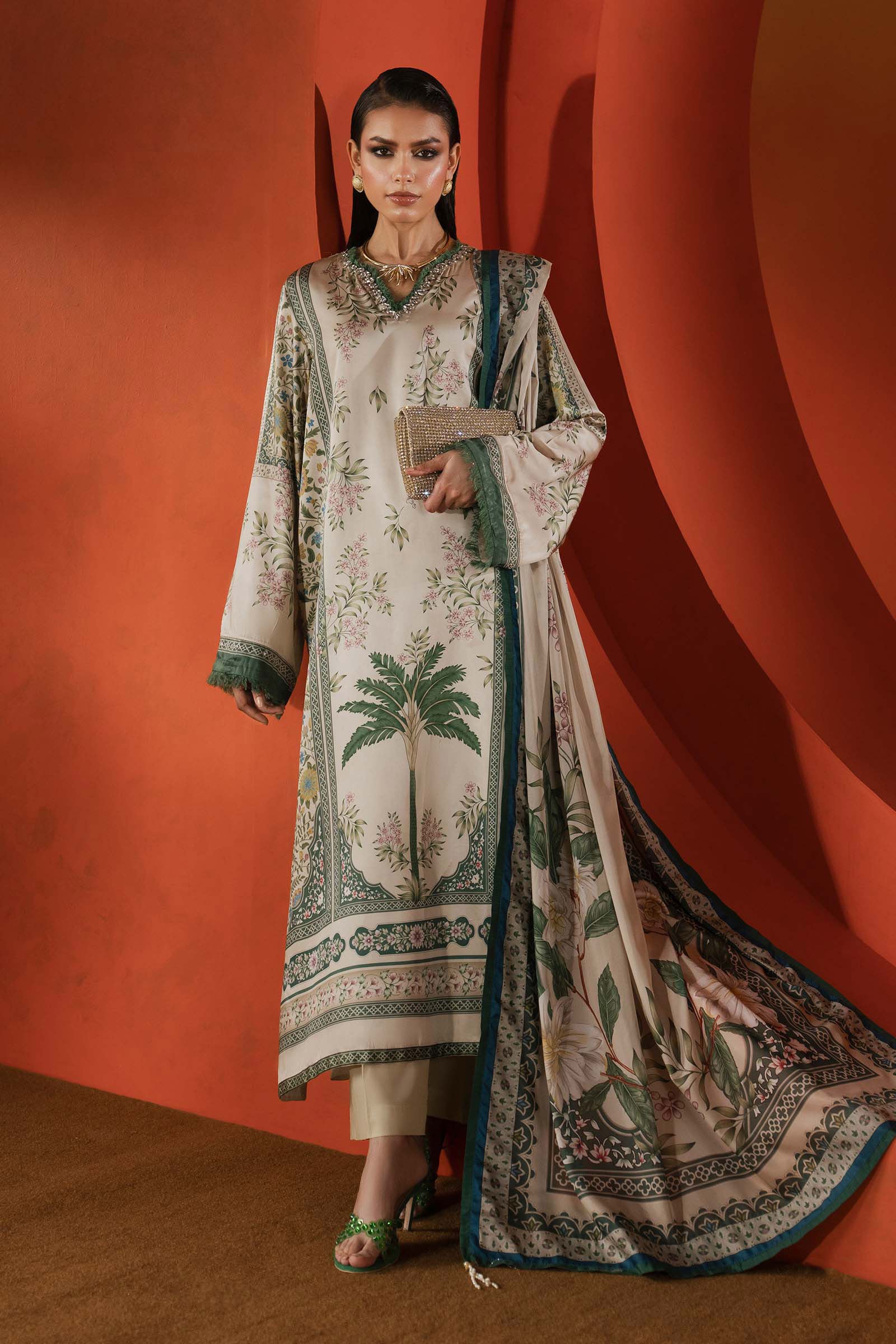 Maria B | Silk Prints | Satin Silk Suit SS-06