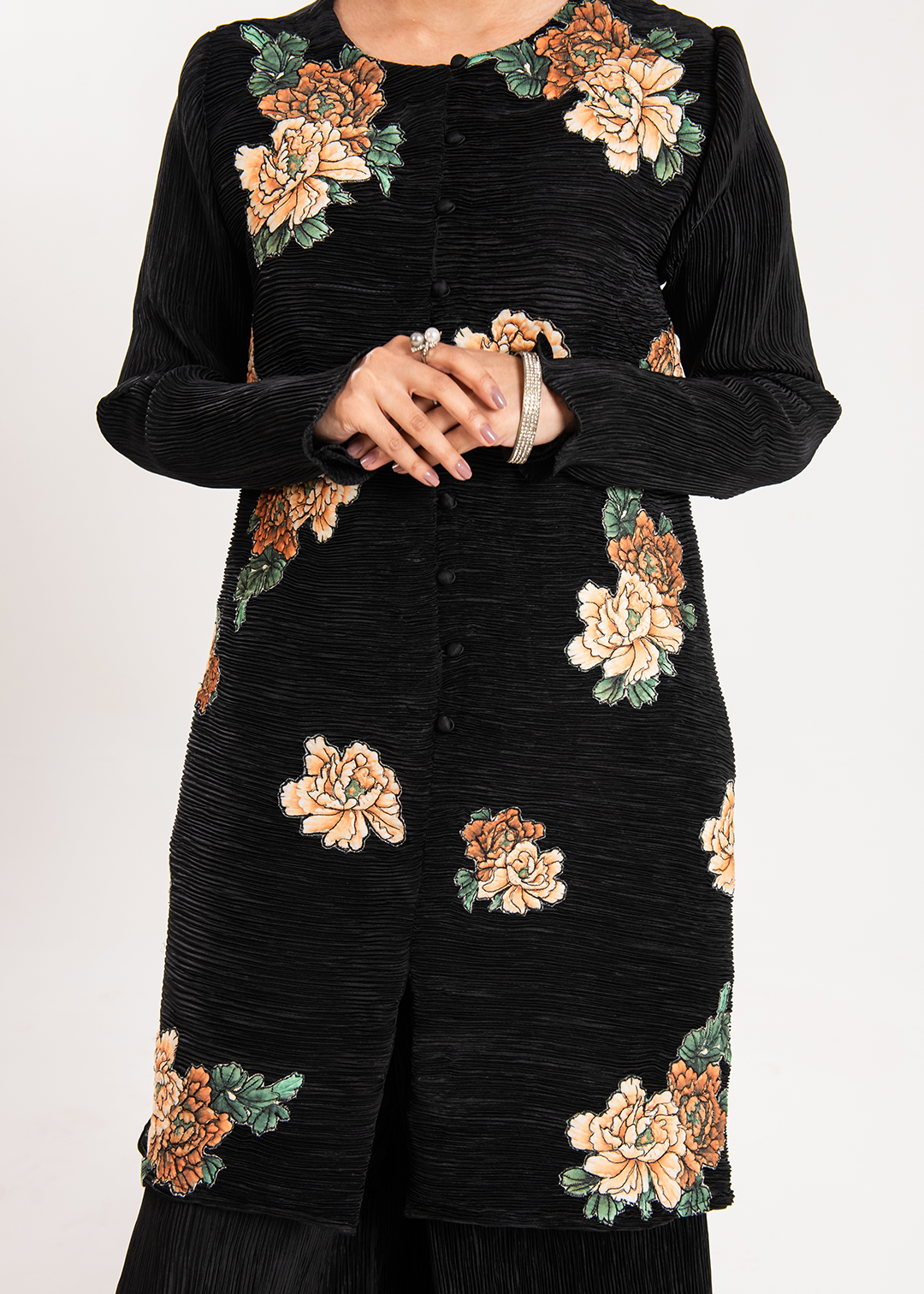 Maria Osama Khan | Claire Pleated Silk | Twilight