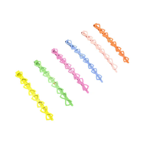 Colorful Bow Style Hair Pins – Set of 6 - Alizay Fashion Wholesale