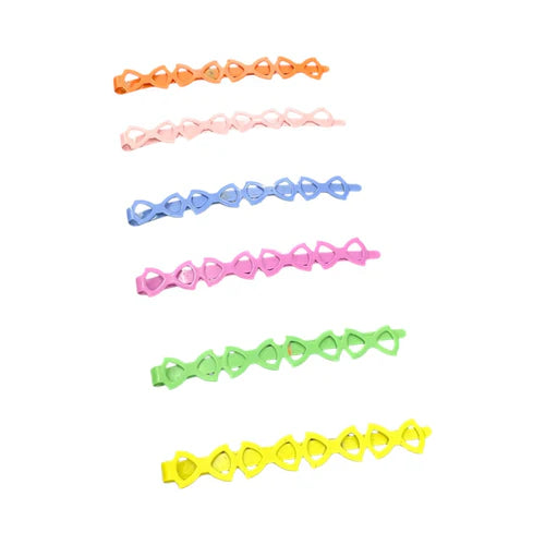 Colorful Bow Style Hair Pins – Set of 6 - Alizay Fashion Wholesale